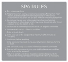 Virginia Spa Rules Sign