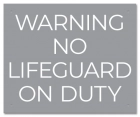 Washington DC No Lifeguard Pool Sign