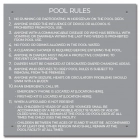 Washington Pool Rules Sign