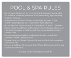 Wyoming Pool & Spa Rules Sign