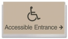 Accessible Entrance Sign w/ISA Symbol & Right Arrow