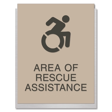 Area of Rescue Assistance Sign - NYC Compliant