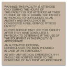 Automated External Defibrillator Sign w/Hours