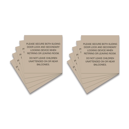 Balcony Safety Sign - 10 Pack