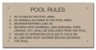 Baldwin County, Alabama Pool Rules Sign
