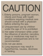 California Spa Rules Sign