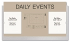 Daily Events Sign w/2 Insert Windows and Map