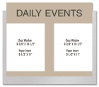 Daily Events Sign w/2 Insert Windows