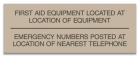 Delaware First Aid and Emergency Phone Location Sign