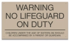 Delaware No Lifeguard On Duty Sign