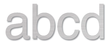 Dimensional Lower Case Letters