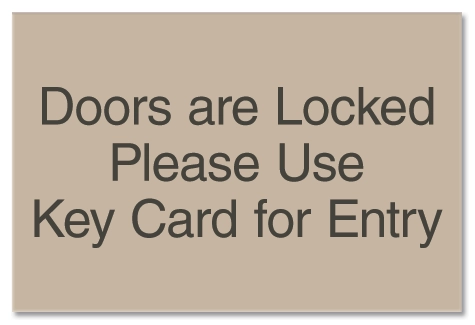 Doors Locked Sign