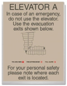 Elevator Evacuation Map (Evacuation Exits)
