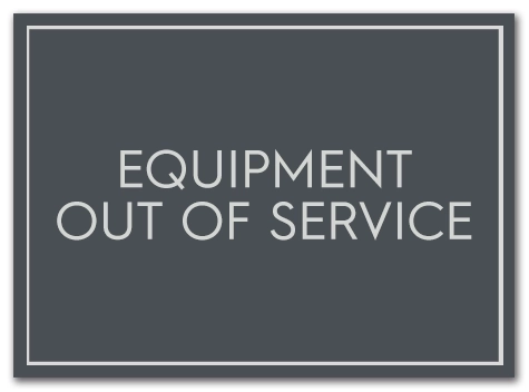 "Equipment Out Of Service" Sign - A - 10 Pack