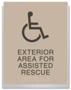 Exterior Area for Assisted Rescue Sign - ISA Symbol