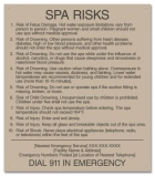 Georgia Spa Risks Sign