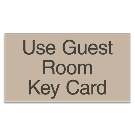 Guest Room Key Card Sign