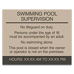 Guest Room Pool Supervision Sign - NJ Compliant