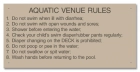 MAHC Bathhouse Sign for Pool Hygiene Facilities