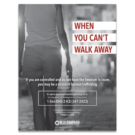 Maine Human Trafficking Awareness Hotel Sign