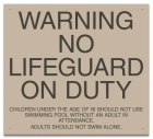 Maine No Lifeguard On Duty Warning Sign
