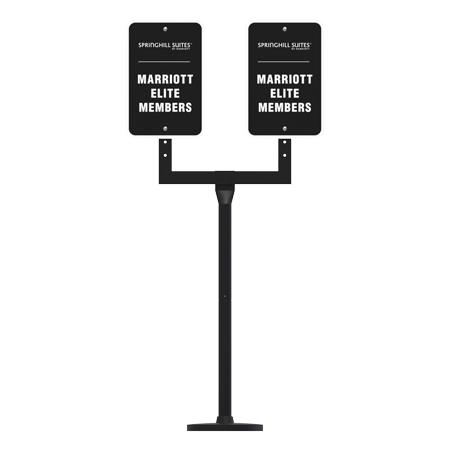 Marriott Elite Members Parking Sign Set w/ U-Bracket