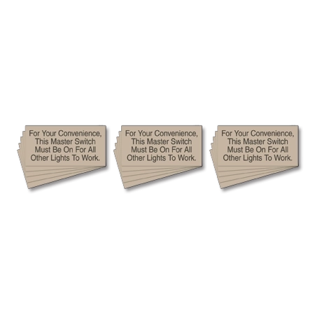 Master Switch Sign - 15 Pack