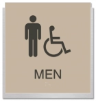 Men Sign w/Male & ISA Symbols & Backplate Options