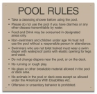 Montana Pool Rules Sign