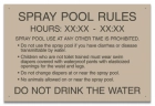 Montana Spray Pool Rules Sign
