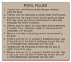 New Hampshire Pool Rules Sign
