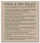 New Jersey Pool and Spa Rules Sign