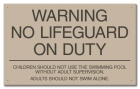 North Carolina No Lifeguard On Duty Sign