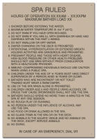 Oregon Spa Rules Sign