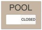 Pool Slide Panel Sign