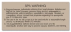 Rhode Island Spa Warning Sign