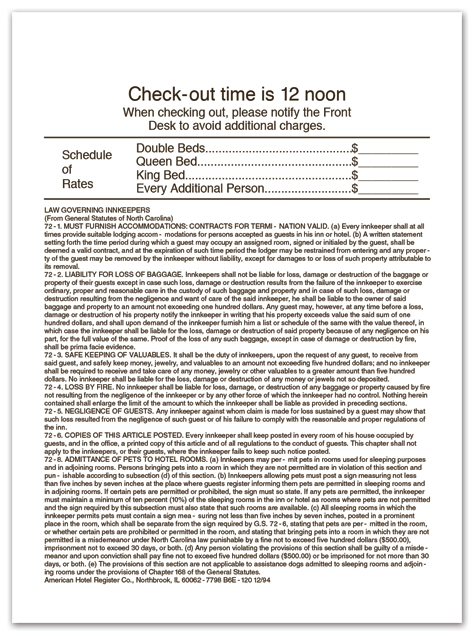 State Law Insert Card - Package of 5