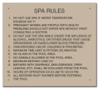 State Pool Sign - Spa Rules - Alabama Compliant
