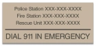 Tennessee Emergency Contacts Sign