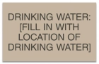 Texas Drinking Water Location Sign