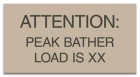 Utah Peak Bather Load Pool Sign