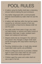 Utah Pool Rules Sign