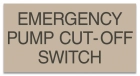 Virginia Emergency Pump Cut-Off Switch Sign
