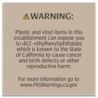 Warning Sign: Plastic and Vinyl
