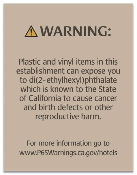 Warning Sign: Plastic and Vinyl