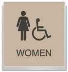 Women Sign w/Female & ISA Symbols  Backplate Options