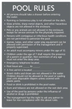 Arkansas Pool Rules Sign