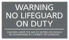 Delaware No Lifeguard On Duty Sign