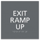 "Exit Ramp Up" Egress Sign - CA Compliant