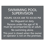 Front Desk Pool Supervision Sign - NJ Compliant